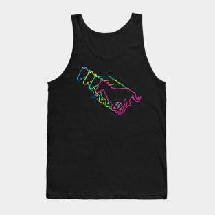 Horse 80s Neon Tank Top